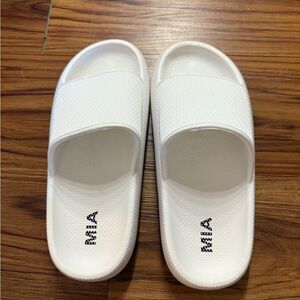 MIA Classic White Slide Sandals